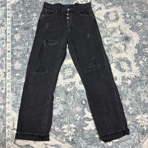 Aeropostale Women's Black Straight Leg Jeans